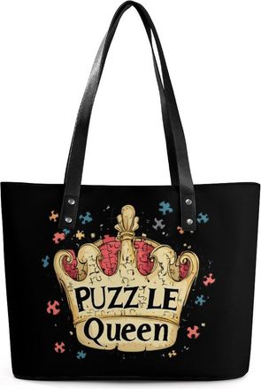 Generic Jigsaw Puzzle Queen Tote Bags for Women Cute Shoulder Purses Handbags