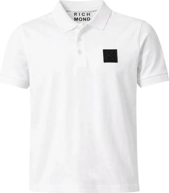 John Richmond Ump 26036Po Polo - Heren - Polos - Wit - XL - Katoen - Tops