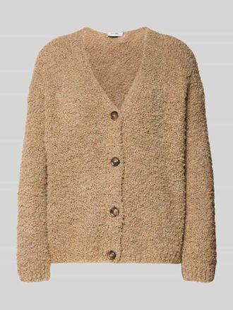 Zabaione Strickjacke mit Woll-Viskose-Alpaka-Anteil Modell SO44FIA in Taupe, Gr&ouml;&szlig;e L/XL