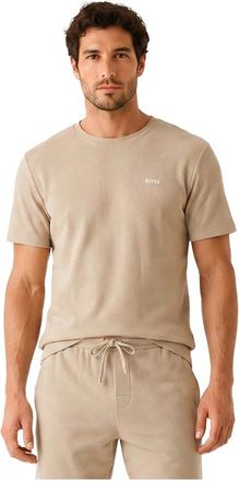 HUGO BOSS Tops, Heren, Beige, S, Katoen, Wafel T-shirt