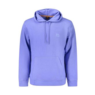 HUGO BOSS Sudadera con capucha de mezcla de algod&oacute;n - Sweatshirts & Hoodies - Hombre - Azul - XL