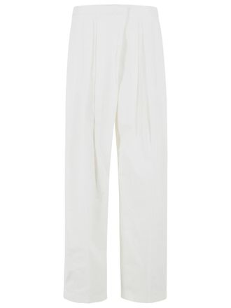 Jil Sander Hose aus milchiger Baumwolle und Seide