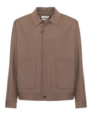 Devore Incipit Boxy Wool Jacket with Classic Collar and Concealed Fastening