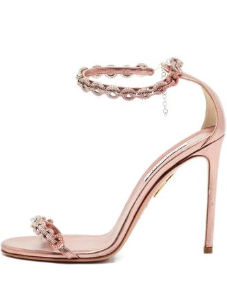 Aquazzura Sandalen verfraaid met kristallen - Roze