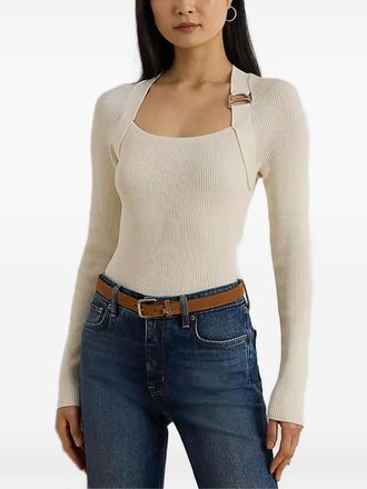 Lauren Ralph Lauren buckle-trim top - Neutrals