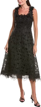 Teri Jon by Rickie Freeman Organza Lace 3D A-Line Dress