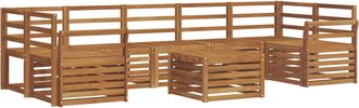 vidaXL Conjunto De Sof&aacute;s De Exterior 8 Uds. Natural Vidaxl