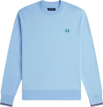 Fred Perry Z55 Crewneck Sweatshirt - Heren - Sweatshirts - Blauw - L - Katoen - Hoodies & sweatvesten