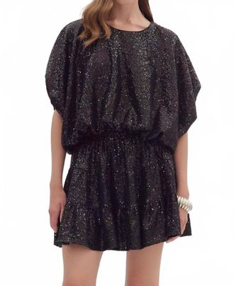 Entro Midnight Glimmer Blouse In Black