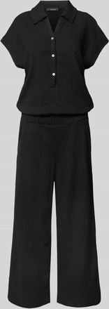 OPUS Jumpsuit mit Strukturmuster Modell Melti polo in BLACK, Größe 34