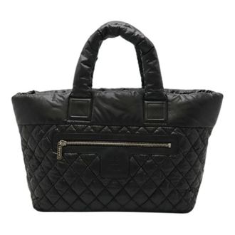 Chanel Pre-owned Coco Cocoon Medium Tote Bag Nylon - Dames - Vintage Shopper - Zwart - ONE Size - Nylon - Vintage