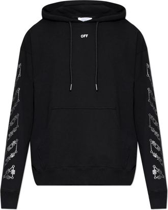 Off-white Oversize Sweatshirt - Heren - Hoodies - Zwart - S - Katoen - Hoodies & sweatvesten