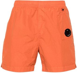 C.P. Company Lens-detail swim shorts - men - Polyamide/Polyamide - 54 - Orange
