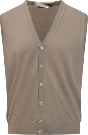 FILIPPO DE LAURENTIIS buttoned wool gilet - Neutrals