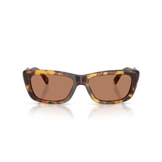 Miu Miu 0mu B12s Rectangular Tortoiseshell Acetate Sunglasses