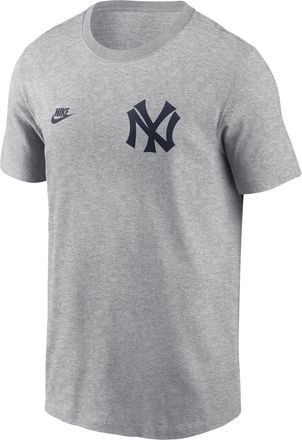 Nike New York Yankees Cooperstown 2-Hit Large Logo Nike Mens MLB T-Shirt in Grey | N19906GN27-VFA