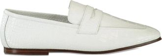 Sophique Essenziale crocodile-embossed loafers - Bianco