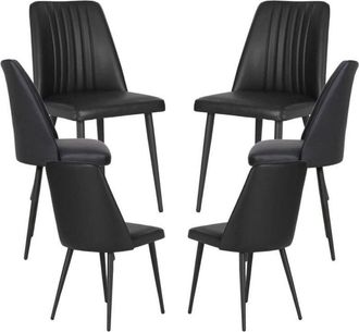 Regalos Miguel Packs Sillas Comedor - Pack 6 Sillas Betros Polipiel - Negro