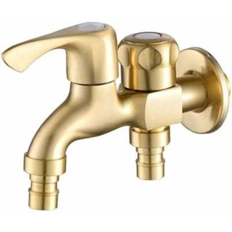 OEM Grifo Para Lavadora - Apto Para Jard&iacute;n, Ba&ntilde;o, Lavadora, Etc. - Lat&oacute;n - Dorado - 1 Pieza - Crezuo