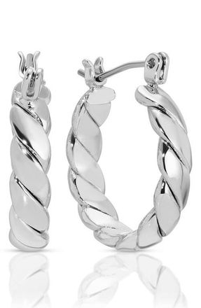 Ettika Texture Mini Hoop Earrings in Silver at Nordstrom