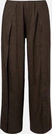 Proenza Schouler Calla linen-blend wide-leg pants