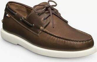 Allen Edmonds Panama MensD Brown Leather Moc Toe Casual Boat Shoe RHS8976