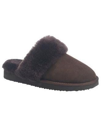 French Connection Gens Fur Band Open Slipper in Chocolate at Nordstrom, Size Medium