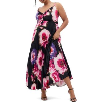 City Chic Ariana Maxi Dress in Pink Garden Gala at Nordstrom Rack, Size Xs/14W