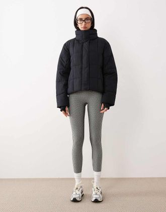 Abercrombie & Fitch YPB - Piumino corto nero accollato