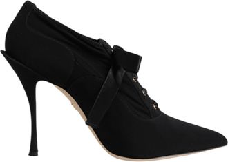 Dolce & Gabbana Black Lace Up Stiletto Heels Pumps Womens Shoes