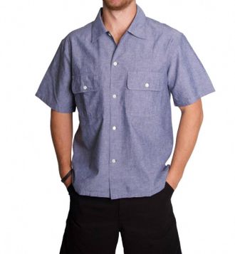 Knickerbocker Service Chambray Shirt In Blue