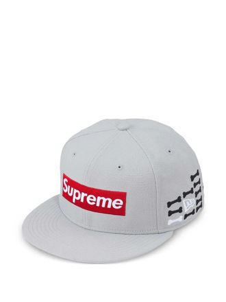 SUPREME x New Era Bones Box logo cap - Grey