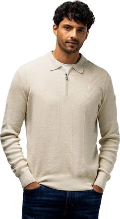 State of Art Trui State of Art half zip beige