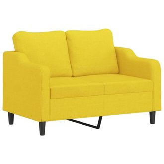 vidaXL Divano A 2 Posti Giallo Chiaro 120 Cm In Tessuto - Vidaxl