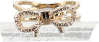 Ferragamo Gold Bow-Embellished Brass Rings