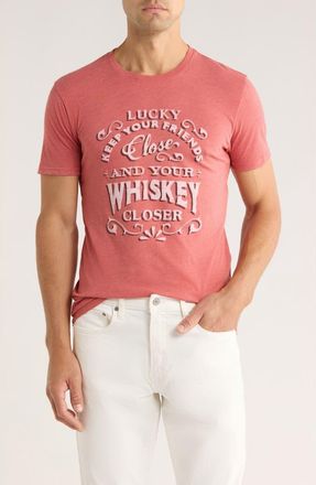 Lucky Brand Whiskey Closer Cotton Graphic T-Shirt in Red Ochre at Nordstrom Rack, Size Xx-Large