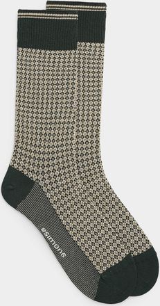 Le 31 Mens Micro-pattern organic-cotton socks