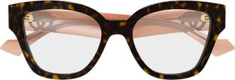 Gucci Gucci Gg1424o Linea Emblem 014 Havana Pink Glasses