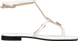 N°21 Schoenen, Dames, Wit, 39 EU, Leer, Platte Sandalen