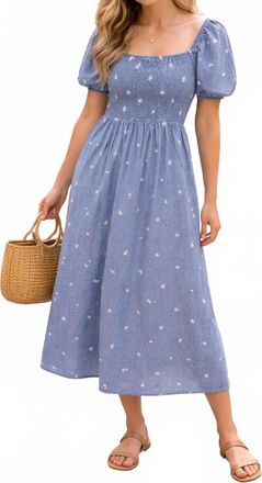Blu Pepper Aisha Denim Dress In Blue
