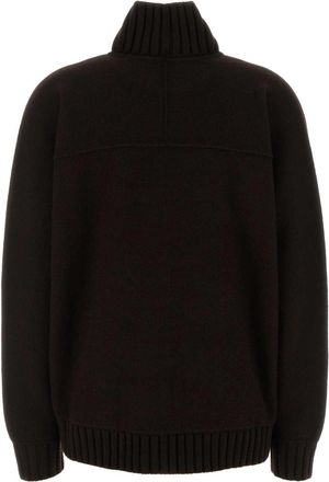 Gucci Womens Wool Cashmere Blend Sweater Brown