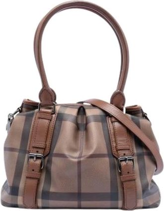 Burberry Pre-owned Handbags, female, Brown, Size: ONE SIZE Pre-owned Fabric Tote