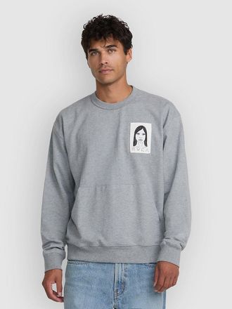 Rvca Sleepy Girl Pocket Crew Sweater grau