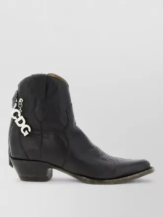 Comme Des Gar&ccedil;ons mexicana ankle boots chunky heel detailing