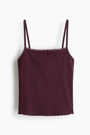 H&M Tr&auml;gertop mit Spitze - Pink