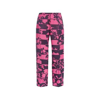 Dries Van Noten Floral Stripe Wijde Pijpen Broek - Dames - Wijde Broeken - Veelkleurig - L - Broeken