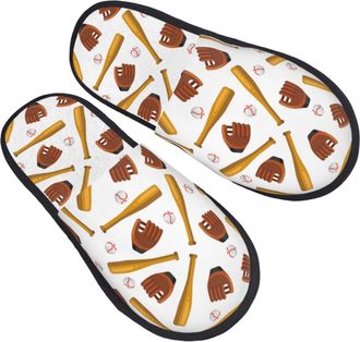 Generic House Slippers Baseball Sport Non-Slip Slipper Lightweight House Shoes For Winter Hotel Room L