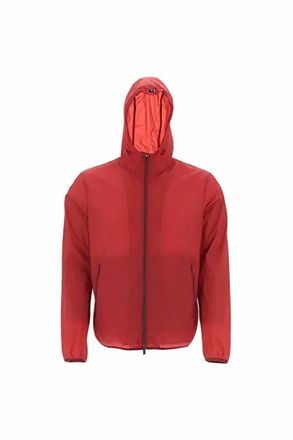 Herno Mens Hooded Windbreaker Jacket In Red