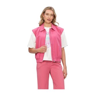 Ydence Ydence - Gilet Danielle - Dames - Jassen - Roze - Maat: L Leer