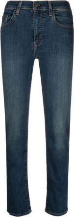 Levi's 724 High Rise Straight Swell - Dames - Slim Fit Jeans - Blauw - W25 L30 - Jeans